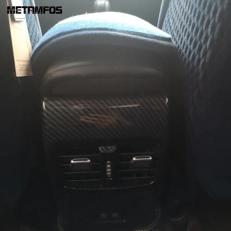 For Toyota Corolla Sedan - 2024 Carbon Fiber Armrest Box Rear Air Condition Vent Outlet Cover Trim Interior Accessories