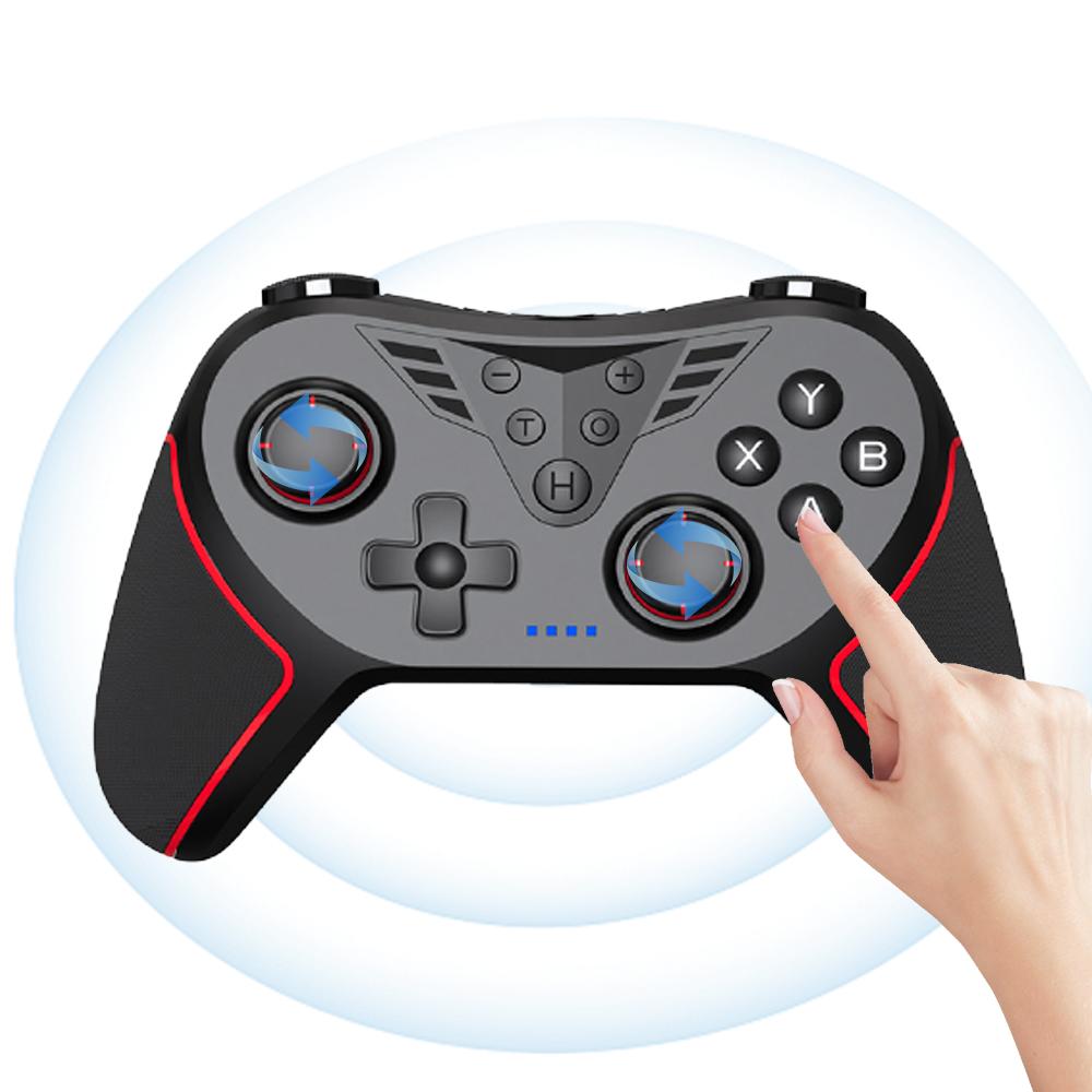 

Bluetooth беспроводной геймпад Холла джойстик игровой контроллер двойная вибрация поддержка функции Turbo Macro для PS4 PS3 Switch для ПК