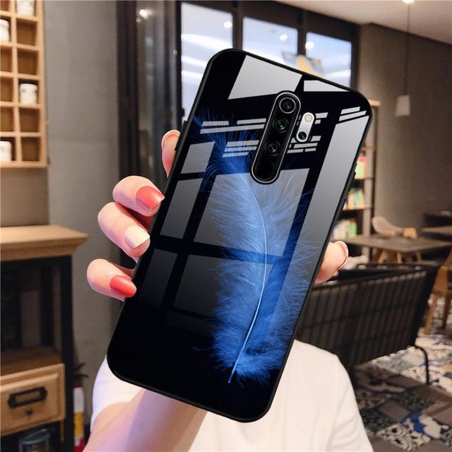 Protective Case For Xiaomi Redmi Note 8 Pro Case Tempered Glass Hard Funda For Xiaomi Redmi Note8 Pro Phone Cover Note 8pro Capa
