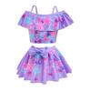 Grenzüberschreitender Magischer Vollhaus Kinderbadeanzug Encanto Mädchen Ein-Schulter-Badeanzug Culotte Zweiteiliges Set