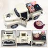 Alloy Vintage Coffee Truck Mini Casting Farmhouse Decor Featuring Bean Pouch Non Electric Desktop Attachment Designed for Coffee Bar Display