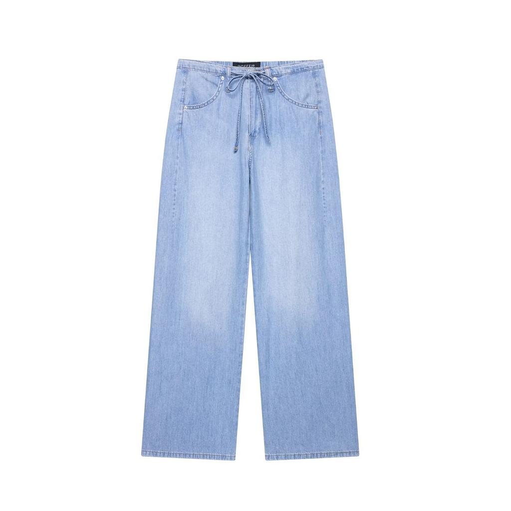 European and American style, new women's clothing, foreign style strappy vertical jeans 8727/042/406