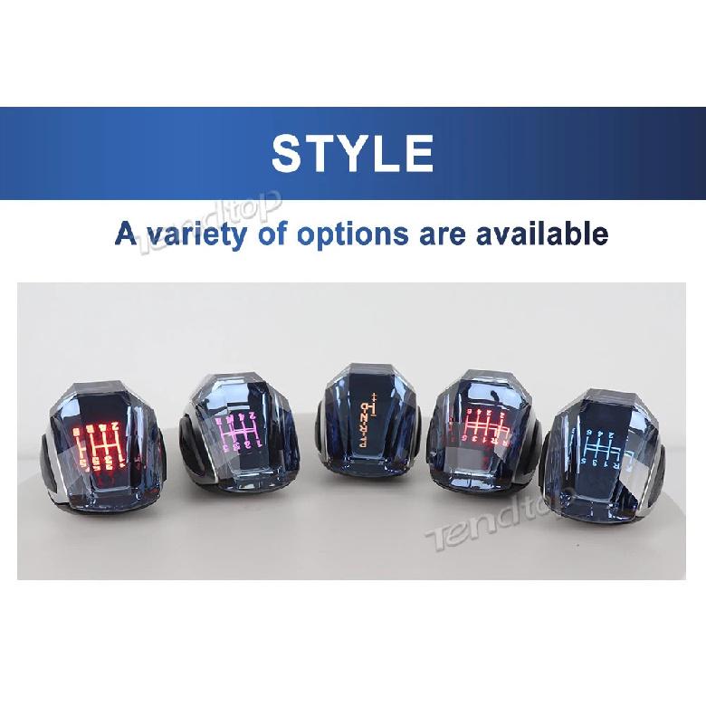 Araba Evrensel Kristal Saplı LED Vites Topuzu Lada Toyota Renault Honda VW SEAT SKODA 8 10 12MM Dişli Saplı Vites Topuzu