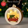 Luminous Handmade Wooden Christmas Tree Ornament Pendant Decor Gift.