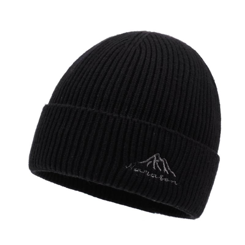 

Outdoor Sports Knitted Hat Wool Hat Autumn Winter Warm Sleeve Cap чёрный