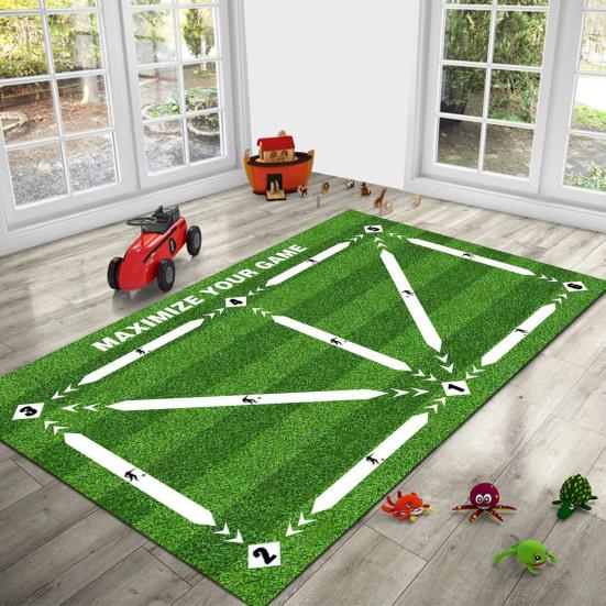 Soccer Foot Step Training Mat Non-Slip Low Noise Football Training System Mat Agility Footstep Training Mat for Dribbling Training At Home