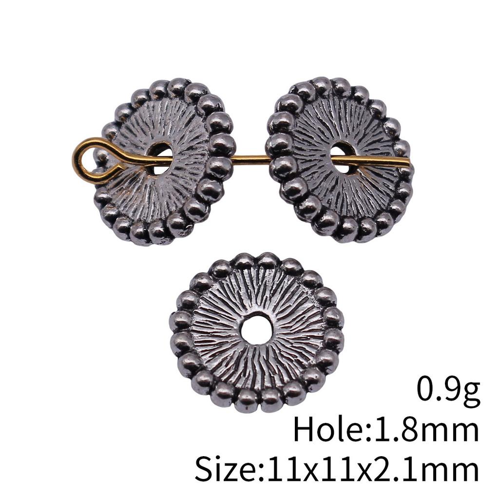 Circle Flat Position Spacer Beads Alloy Blank Disc Bulk Beaded Jewelry Making Supplies For DIY Charm