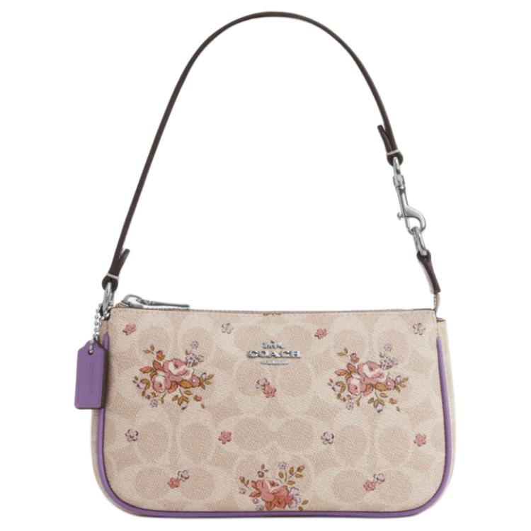 

Coach Nolita 19 Classic Print Mixed Monogram Synthetic Leather Shoulder Tote Bag Small Women handbags Sand-Yellow Mixed-Colors CAQ19-SVSAS Basic Set (Bag+Dust Bag)