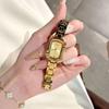 High-end Square Watch New Luxury Unusual Asymmetrical Frame Women's Gold Stainless Steel Quartz Watch Women's Gift