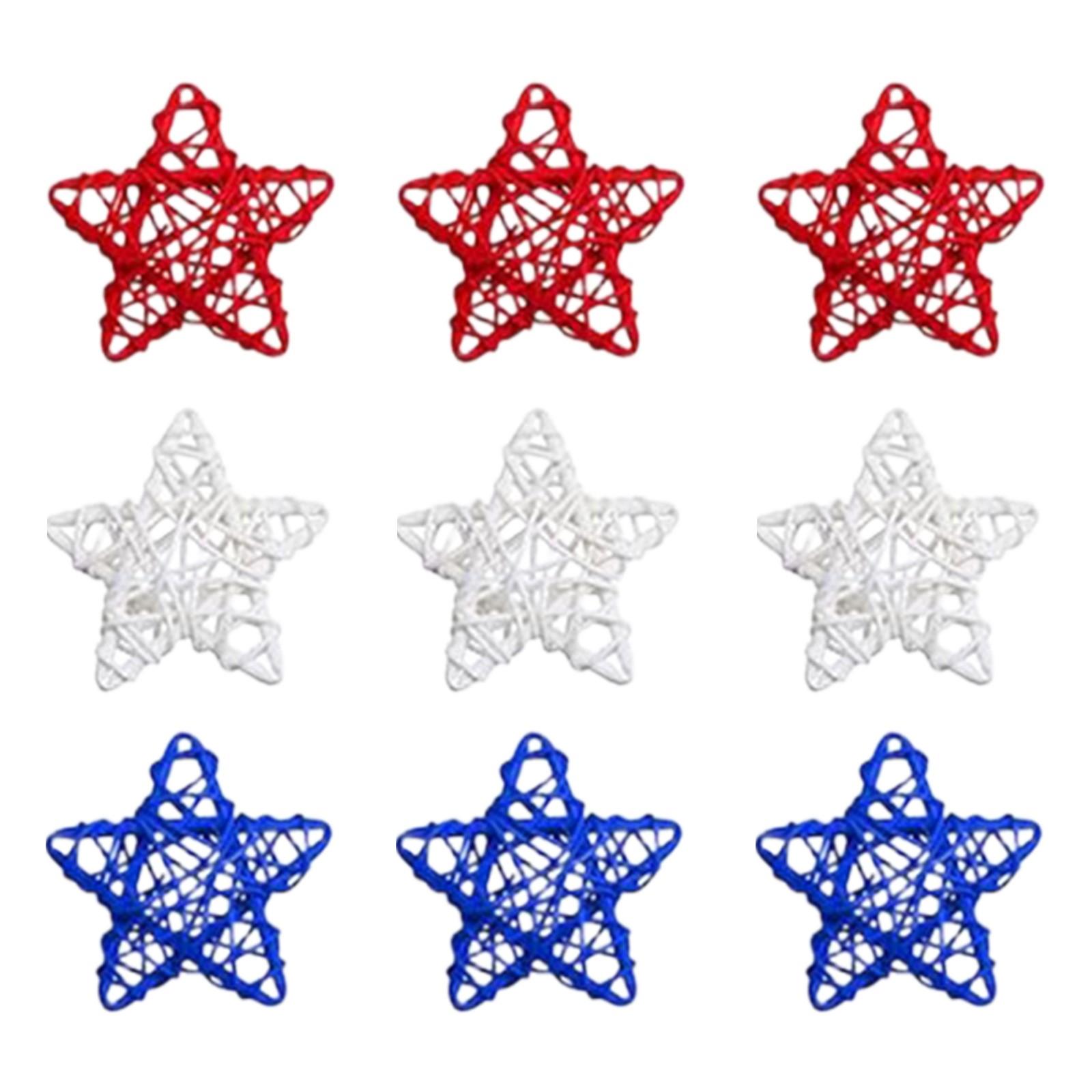 

Звезда Ротанг Шар Украшение, Декоративное патриотическое украшение ко Дню независимости Подвесной плетеный шар Украшение для дома Цветы One Size