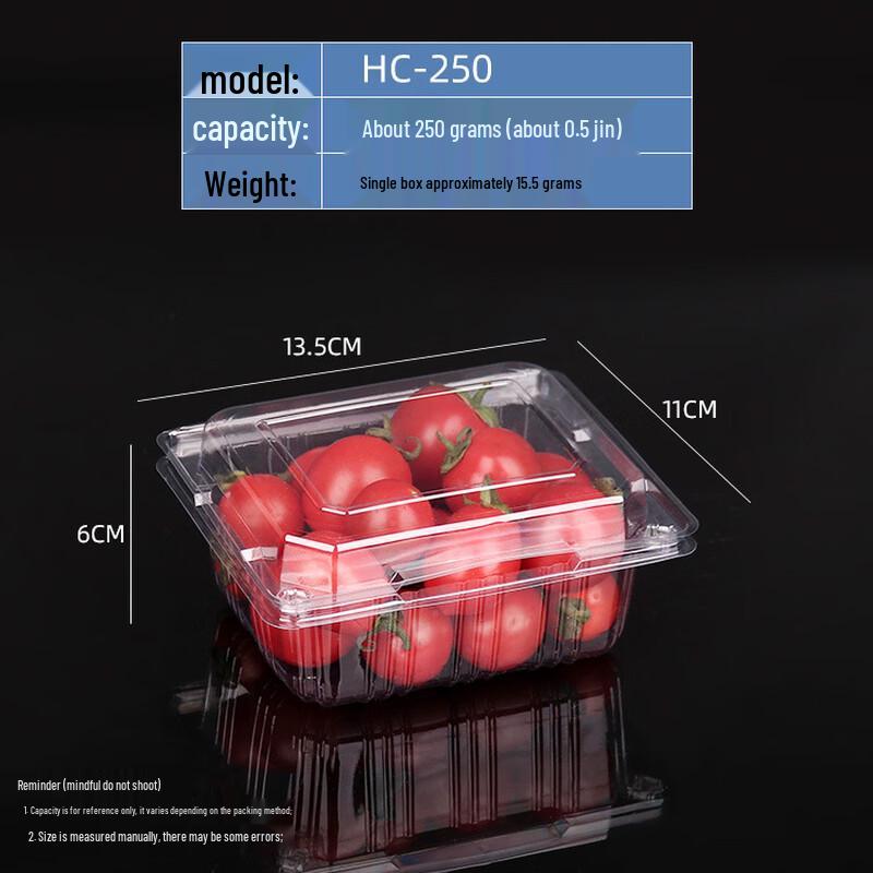 XIHE Disposable Thickened Transparent Plastic Food Container