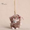 Aesthetic Keychain Gift Plush Sheep Doll Pendant for Bags And Keys, Soft Curly Stuffed Animal Waxy with Bow Glasses Accessories, Cute Hanging Ornament