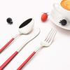 Rainbow 18/10 Stainless Steel Dinnerware Set Kitchen Flatware Tableware Sets Knife Fork Spoon Tea Spoon Cutlery Set Service for 6
