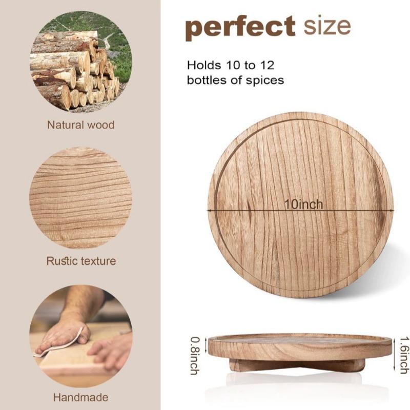 Natural Brown Wooden Tray Bathroom Vanity Storage Box Kitchen Counter Decor Sturdy Round Edge Design For Soap 1pcs коричневый