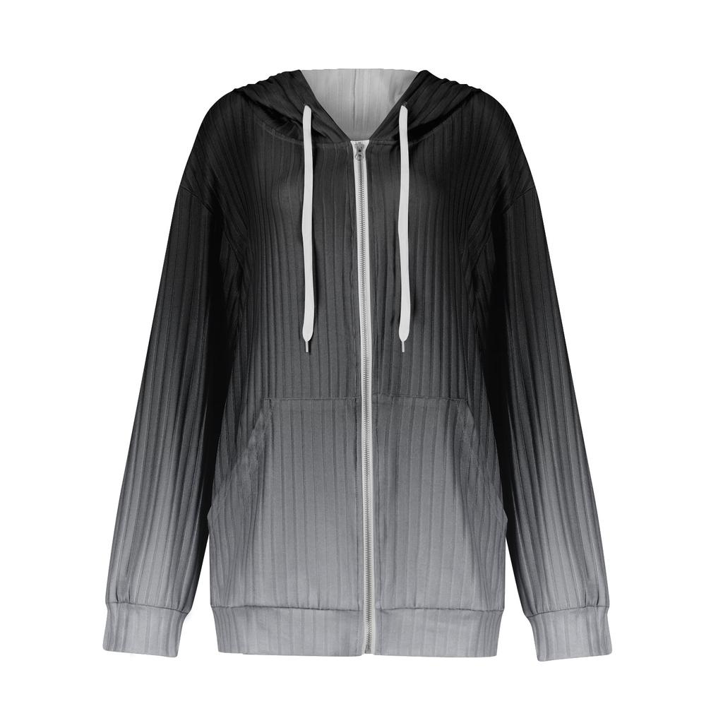Mikiny pro ženy Trendy topy Ležérní Podzimní Móda Mikina s dlouhým rukávem S kapsami Svetr Lehký