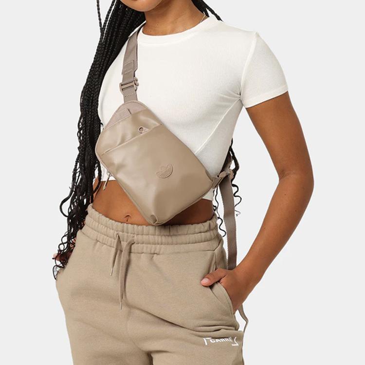 New Adidas Originals TPU Storage Bag Shoulder Bag Crossbody Bag Unisex Pink Brown HK9648