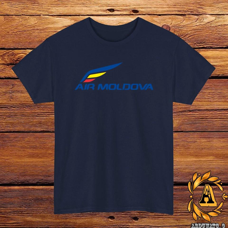 New Air Moldova Retro Logo T-Shirt Black/Grey/White/Navy/Red/Light Blue S