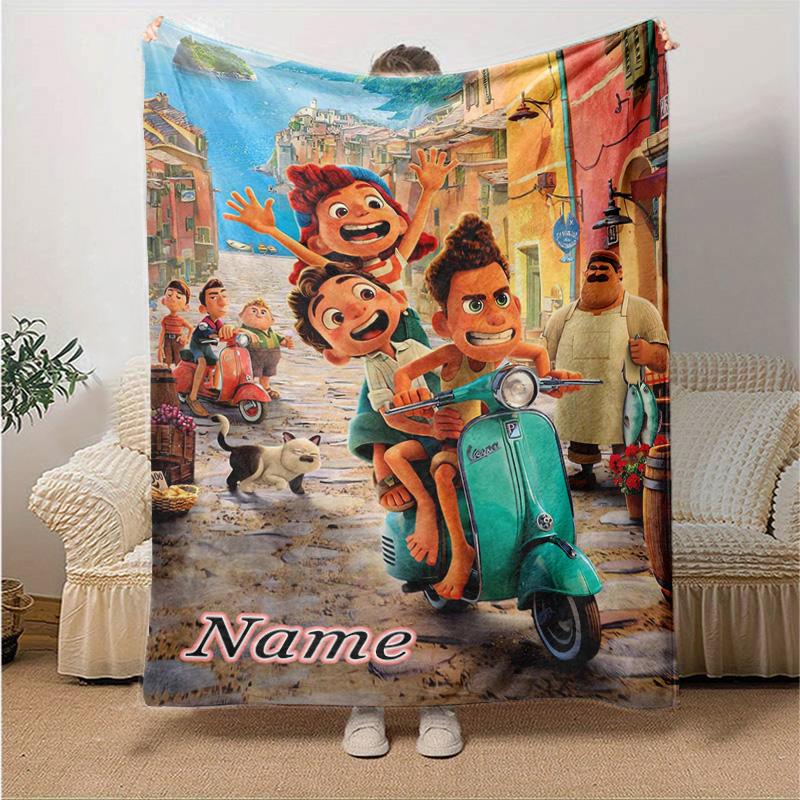 Custom 1pc Luca Friends Adventure Blanket, Soft And Comfortable Blanket, Casual Warm, Camping Travel Blanket, Birthday Gift Q910105