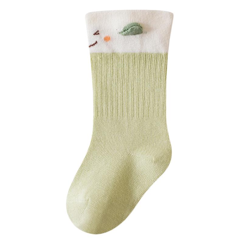 Cartoon Loose-Fit Baby Socks (Spring/Autumn) – Mid-Calf High, Boneless, Unisex for Newborns