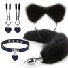 Anal Sex Toys Fox Tail Butt Plug Sexy Plush Cat Ear Headband With Bells Necklace Set Massage Sex Toys For Women Couples Cosplay