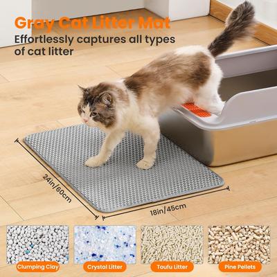 Kedi kumu matı evcil hayvan tuvaleti Su Geçirmez Çift Katmanlı Pet çöp kutusu Mat Kaymaz Kum Kedi Yıkanabilir Mat Temiz Ped Pet Temiz Malzemeleri