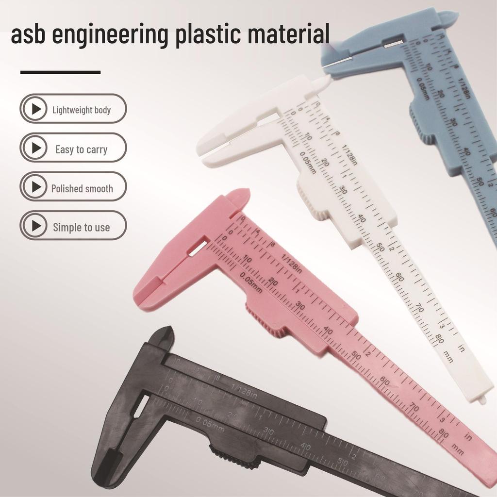 Mini Dual Scale Vernier Caliper 80-150mm for Jewelry and Wenwan, Plastic Measuring Tool
