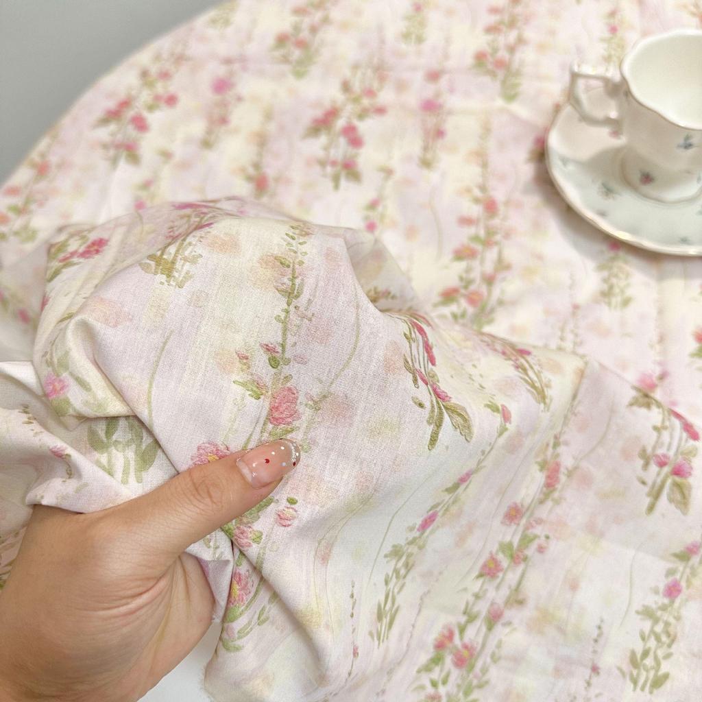 100% Cotton Digital Floral Print Fabric for Qipao Dresses and Hanfu - Super Soft Oil Painting Design