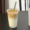 Matte Frosted Glass Coffee Cup 340ml Single Layer Tumbler Hot Cold Drinks Office Home Cafe Use