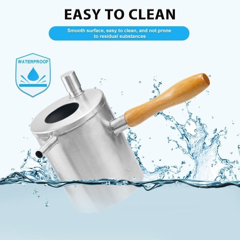 Doppelschichtige Wachsschmelztöpfe aus Edelstahl mit Silikonform Bienenstock Honigverarbeitungswerkzeug für Imker Ausverkauf