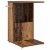 Side Table with Wheels Reclaimed Wood Look 40 x 35 x 60 cm Engineered Wood