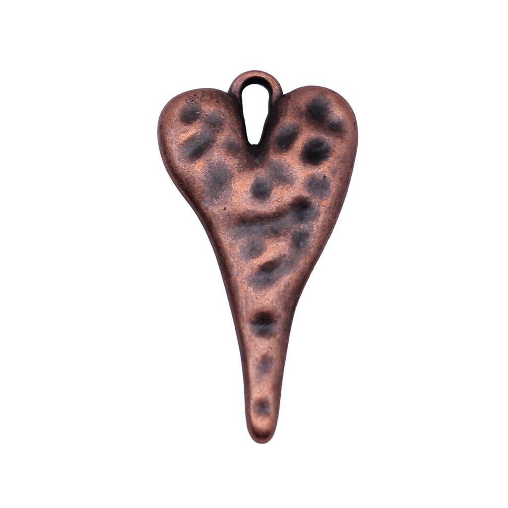 Filigree Heart Charms Antique Alloy Pendants For Vintage Floral Jewelry