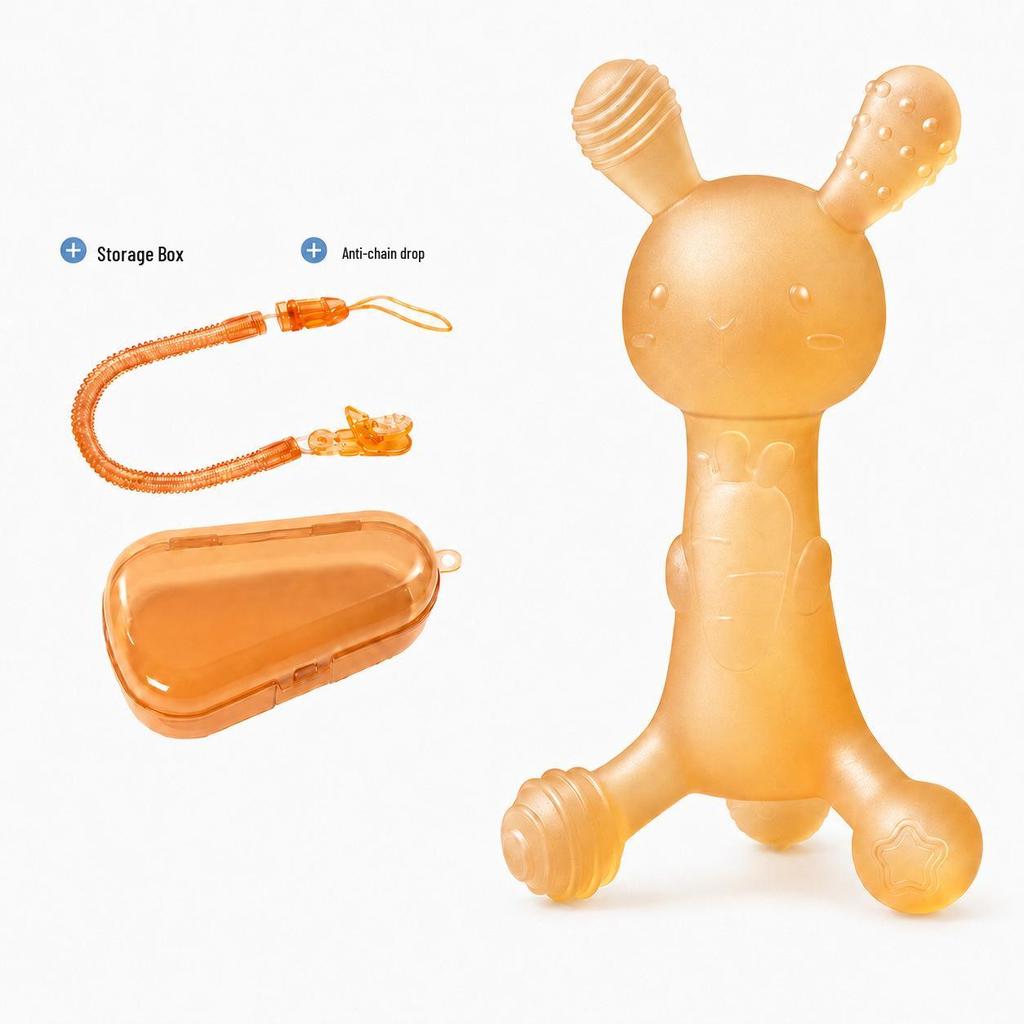 Massaggiagengive in silicone: Giocattolo Bollibile, Antiaderente e Masticabile per l'Esplorazione Orale e il Sollievo dalla Dentizione.
