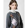 Cc Collect. Women Argyle Round Neck Cardigan C254ksl037