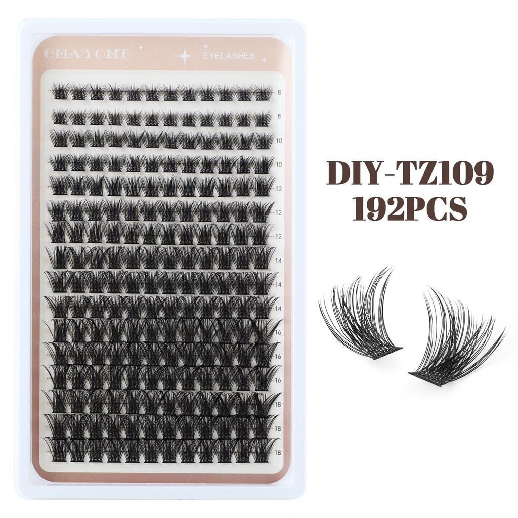 Diy Segmented Single Tuft Of False Eyelashes 8-18Mm Eyelashes Dd Curl Dense Curl