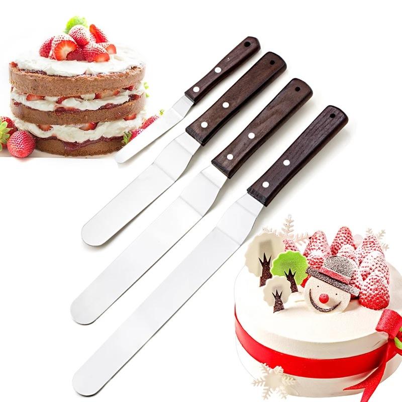 4/6/8/10 Zoll Edelstahl Kuchenspatel Buttercreme Icing Zuckerguss Messer Glätter Pinsel Küche Gebäck Kuchen Dekorationswerkzeuge