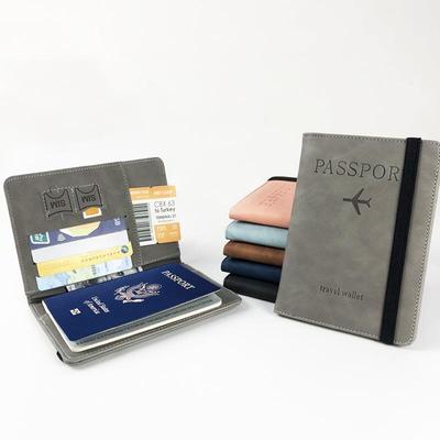 RFID Reisepass-Geldbörse: Multifunktionale PU-Lederhülle für Reisepässe, SIM-Karten und Dokumente
