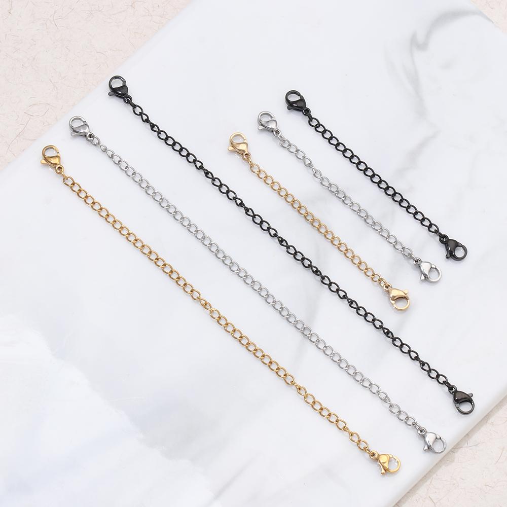 & Components DIY Extender /Safety Chain Extender Necklace Bracelet Lobster Lock Jewelry Accessories