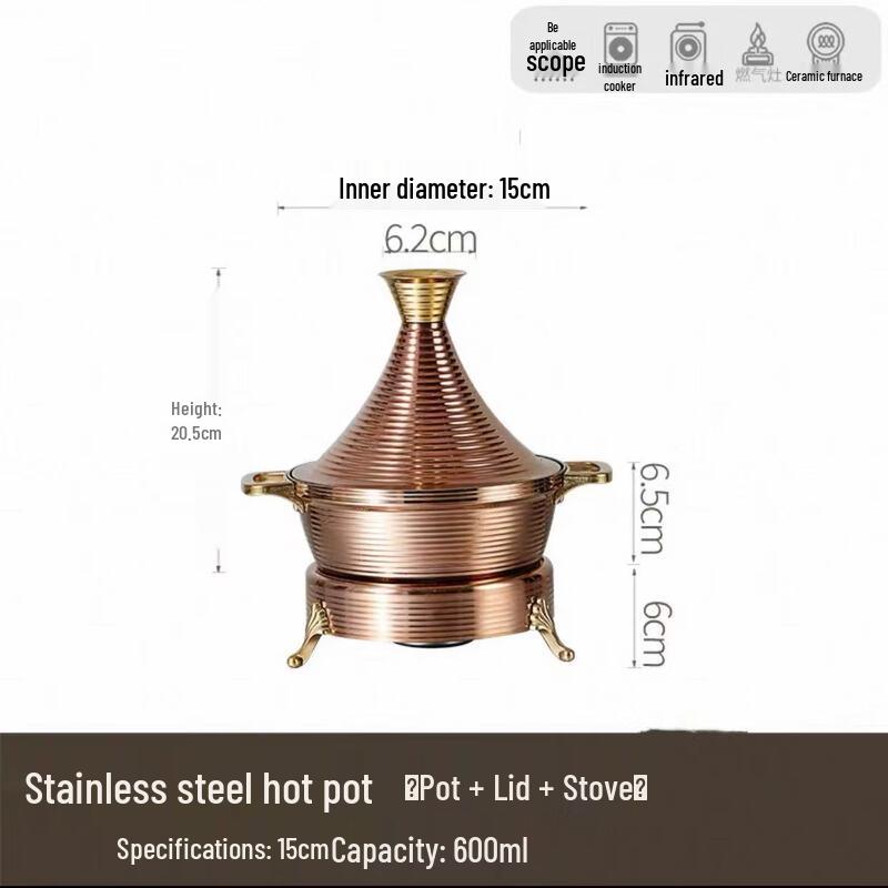 Zhishi Moroccan Tagine Soup Pot