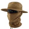 Camouflage Boonie Cap & Balaclava Set, Foldable Soft Wide Brim Hat Sunscreen Caps for Outdoor Hunting Fishing