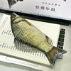 Creative Realistic Crucian Carp Pencil Case, Funny Fish Shaped Stationery Pouch for Students