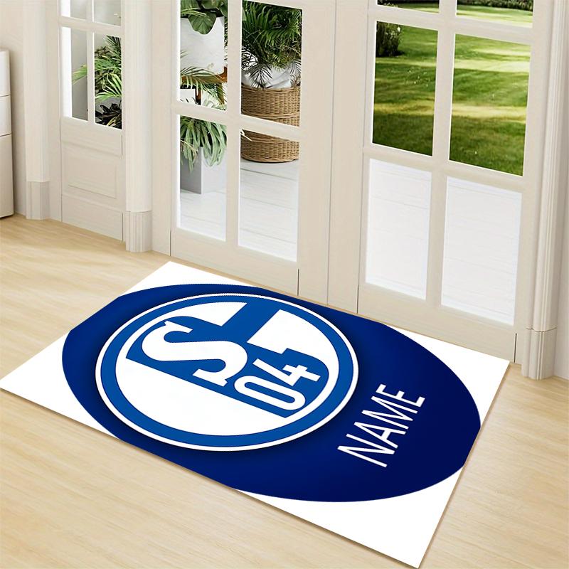 Custom Name Schalke Team Crest Carpet Rug Customizable Soft Washable Anti-Slip Home Living Room Sofa Mats Personalized Rug. 0909230