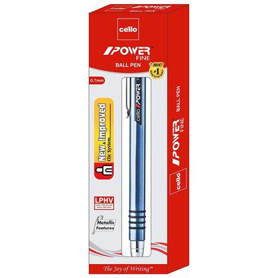 CELLO Power Ball Pen - Pack of 10 (Blue)