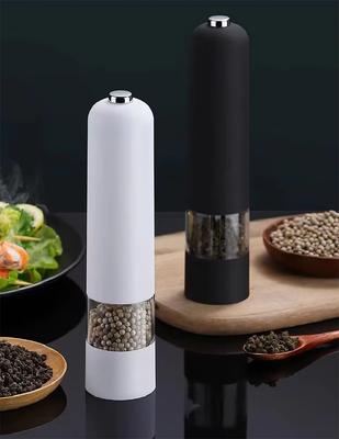Molino Eléctrico Automático Molinillo de Pimienta y Sal con Luz LED Grosor Ajustable Molinillo de Especias Herramienta de Cocina