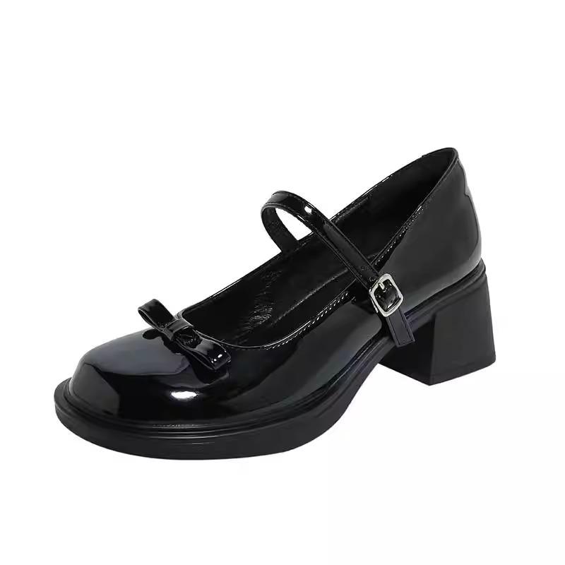 Women’s Platform Mary Jane Shoes, Bowknot Cute Japanese Style Shoes, Chunky Sole Princess Dress Shoes