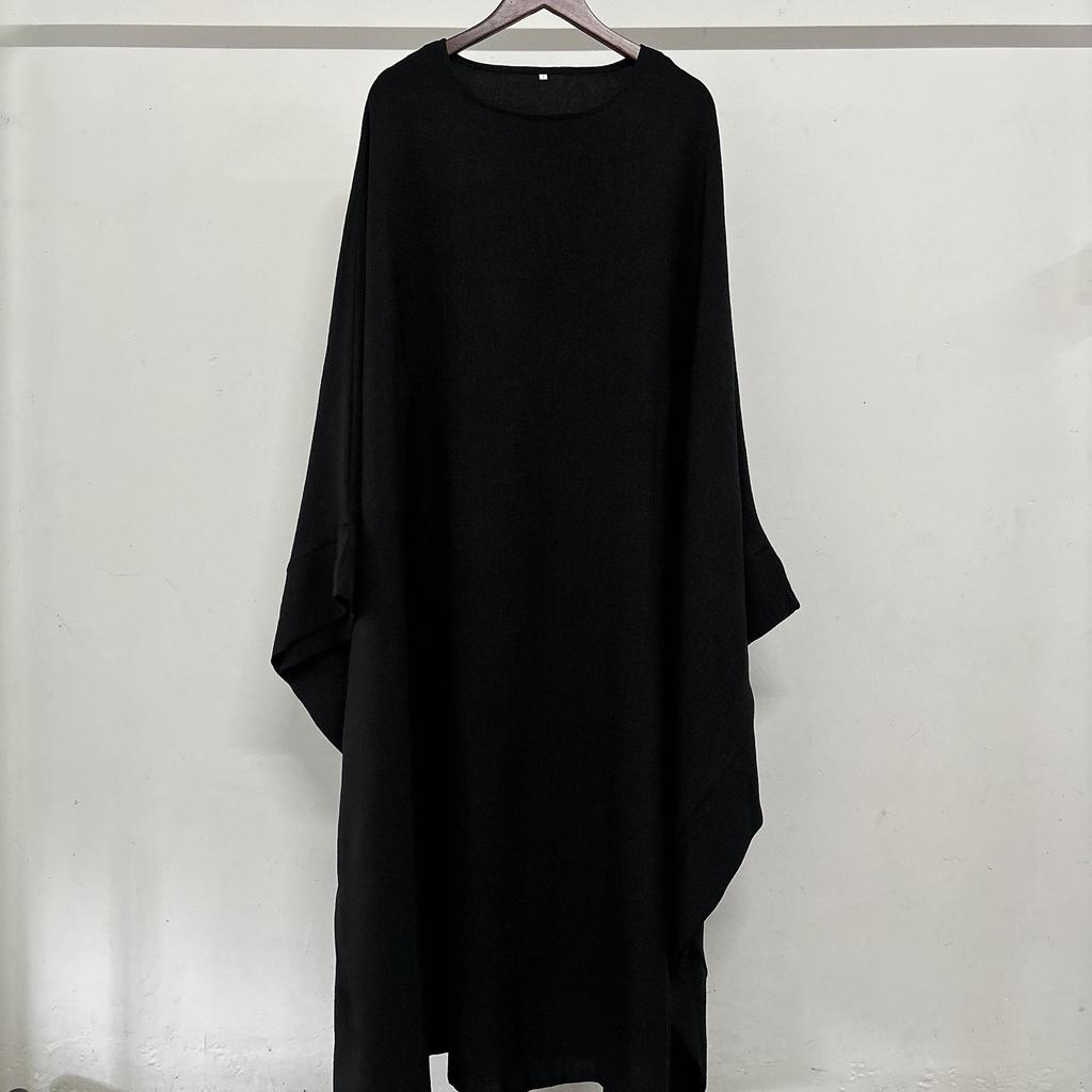 Yiduo Duo Waist-Slimming Batwing Sleeve Dress with Belt