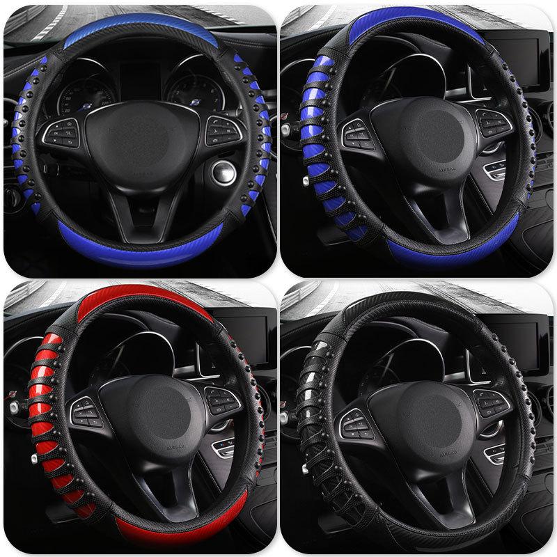 SEAMETAL Sport Steering Wheel Cover 38CM Anti Skid Steer Protector Universal Steer Wheel Cover with Massage Texture Sweatproof