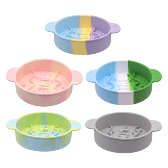 Tigela Alimentadora Lenta para Cães Prato de Comida Lenta para Cães Tigela de Silicone para Comida de Pet Previne Engasgos para Cães e Gatos que Comem Rápido