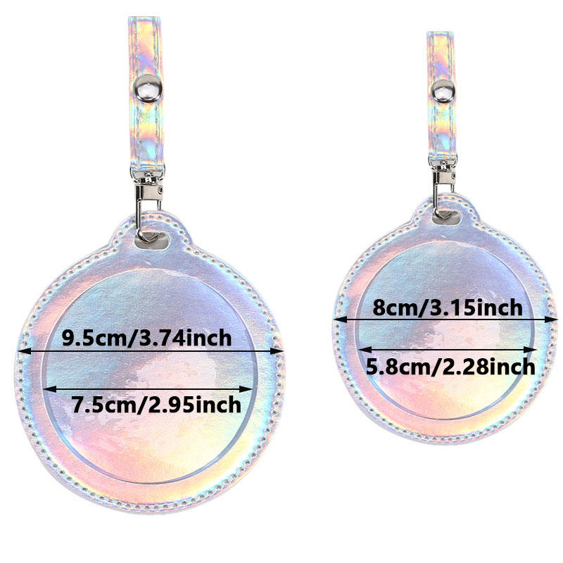 58/75mm Round Badge Protective Case Transparent Window Fan Supplies Waterproof Badge Display Bag Hangable Portable