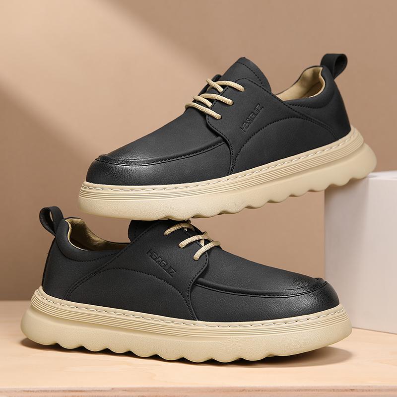 Zewnętrzne Skórzane Buty Codzienne Wygodne Męskie Tenis Masculino Antypoślizgowe Obuwie do Skateboardingu Proste Wygodne Trampki Buty do Chodzenia