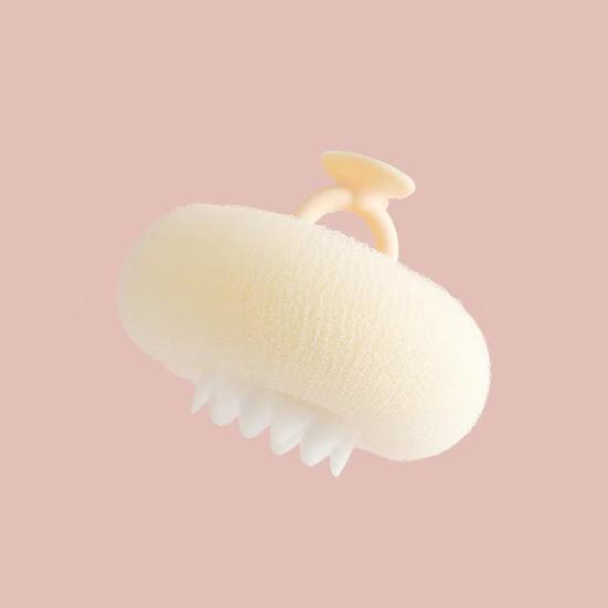 Sunflower Bath Brush with Suction Cup Ring Design Super Soft 2-in-1 Bath Ball Cleansing Massage Exfoliating Shower Sponge
